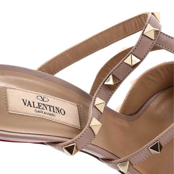 Valentino Garavani Women's Rockstud Heeled Mules Patent 95 Red - Picture 3 of 5